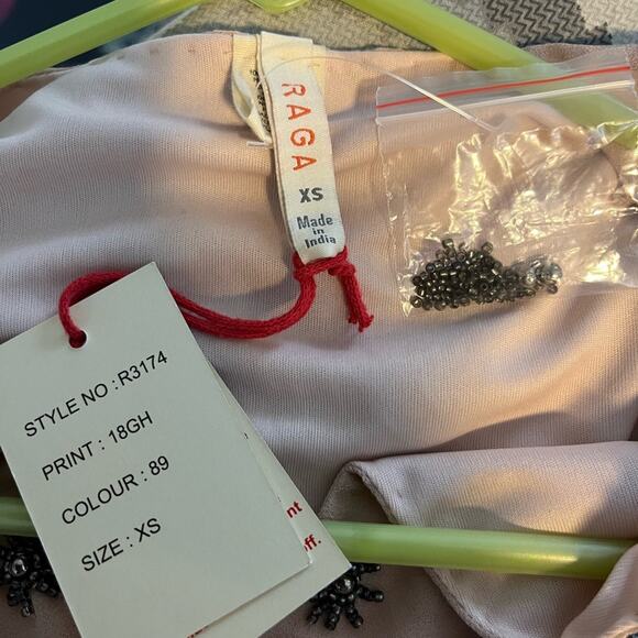 Raga Seeing Stars Embellished Crop Top Co-ord in Pink XS NWT - Picture 3 of 8